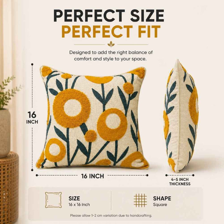 Genda Grove Artisan Embroidered Cushion Covers 16 × 16