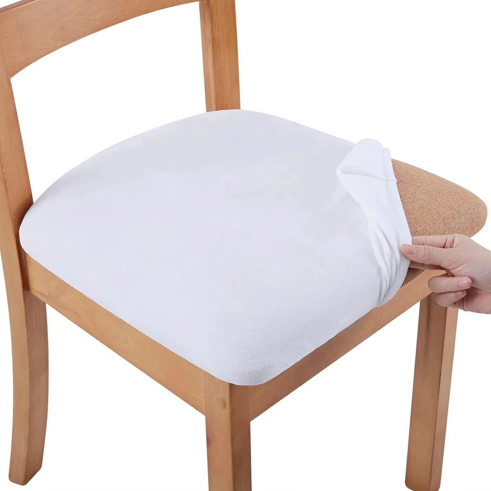 Spandex Stretch Chair Seat Covers Great Happy IN White 