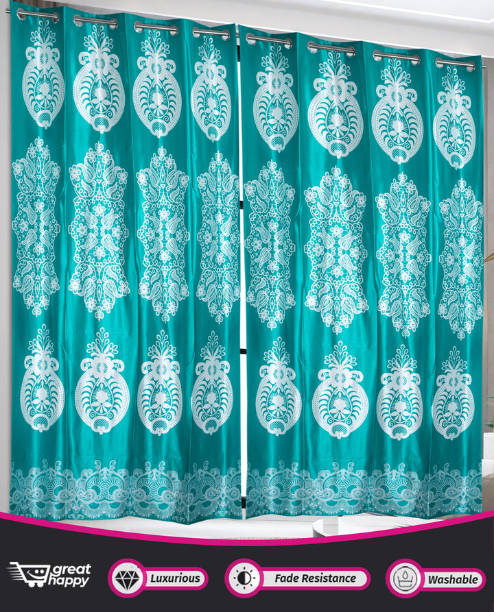 Digital Blackout Curtains - 2PCS Great Happy IN 