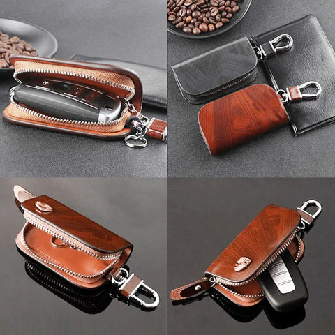 Leather Car Key Case - Suitable for all Car Great Happy IN 