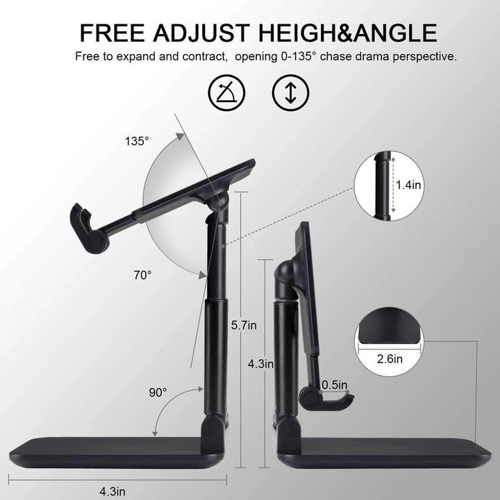 MOBISTAND™ Portable and Height Adjustable Mobile & Tablet Stand Great Happy IN 