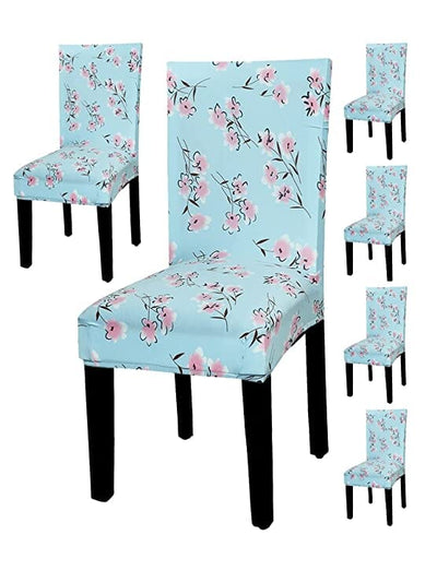 Blue Daisy Premium Chair Cover - Stretchable & Elastic Fitted Great Happy IN 6 PCS - ₹1699 