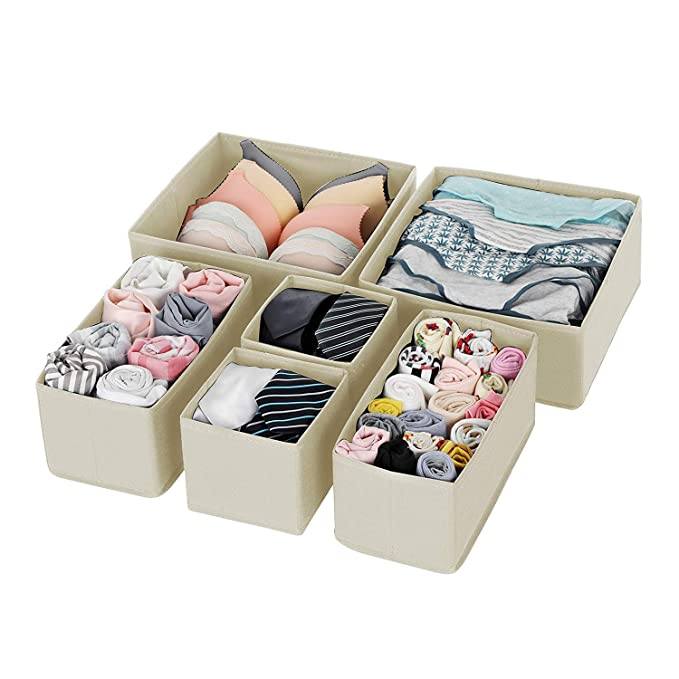 Foldable Magic Storage Box Great Happy IN Pack Of 6pcs ₹985 Beige 