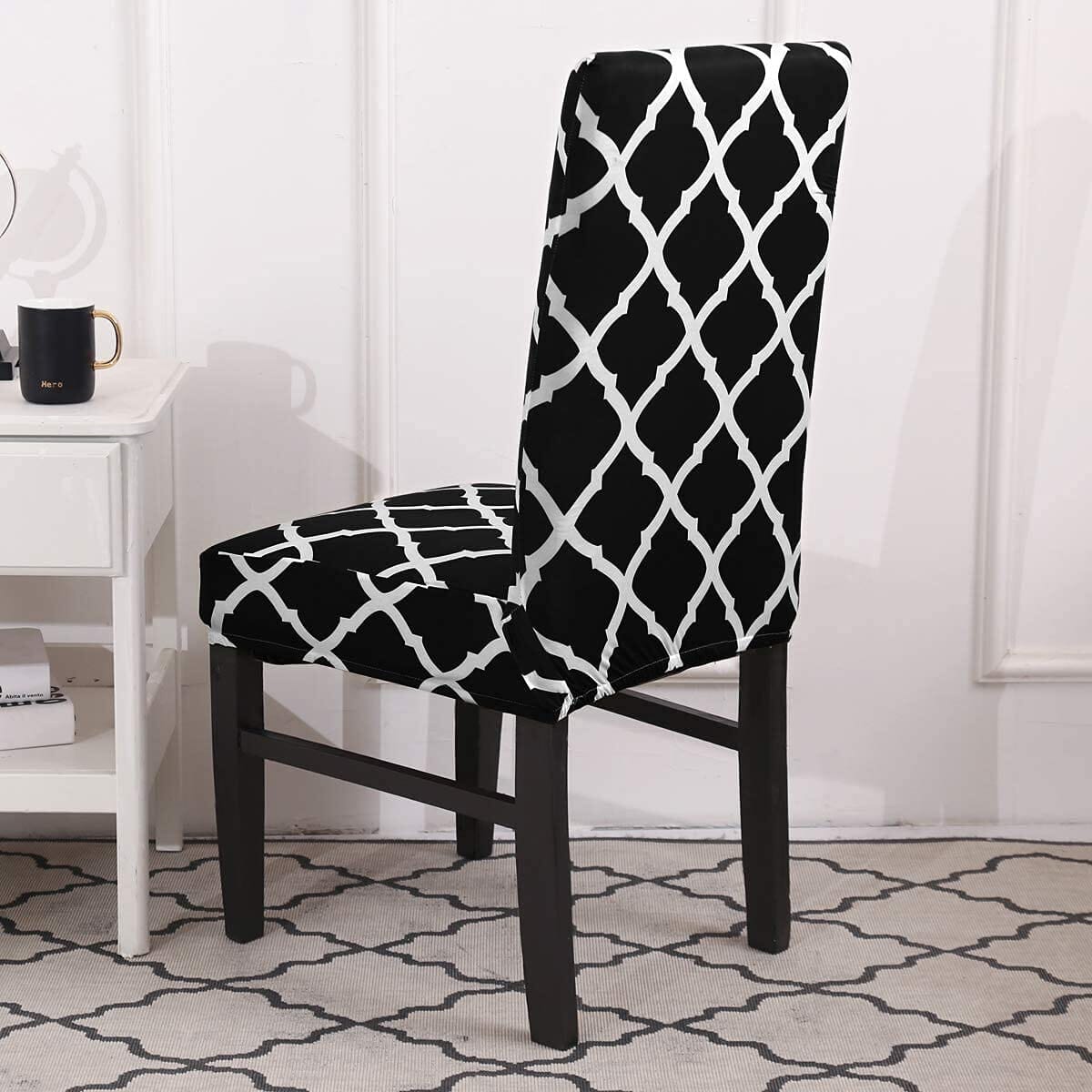 Black Diamond Premium Chair Cover - Stretchable & Elastic Fitted Great Happy IN 2 PCS - ₹799 