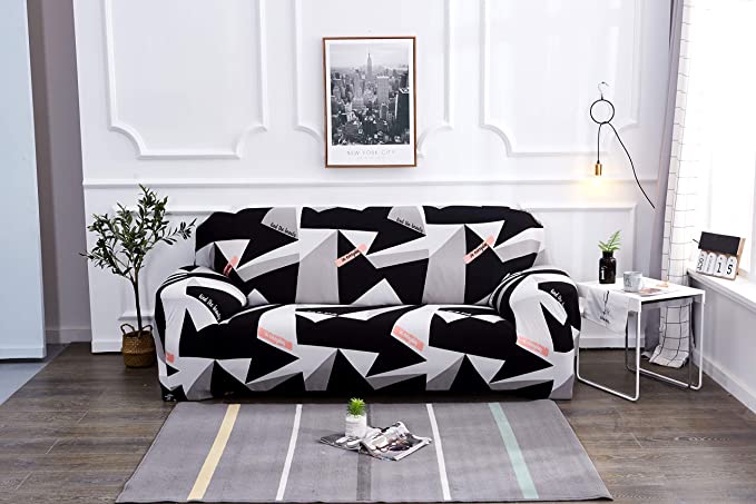 Premium Sofa Cover Great Happy IN Single Seater(90-145cm) - ₹1699 Black Prism 