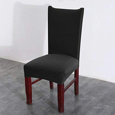 Solid Black Premium Chair Cover - Stretchable & Elastic Fitted Great Happy IN 2 PCS - ₹799 