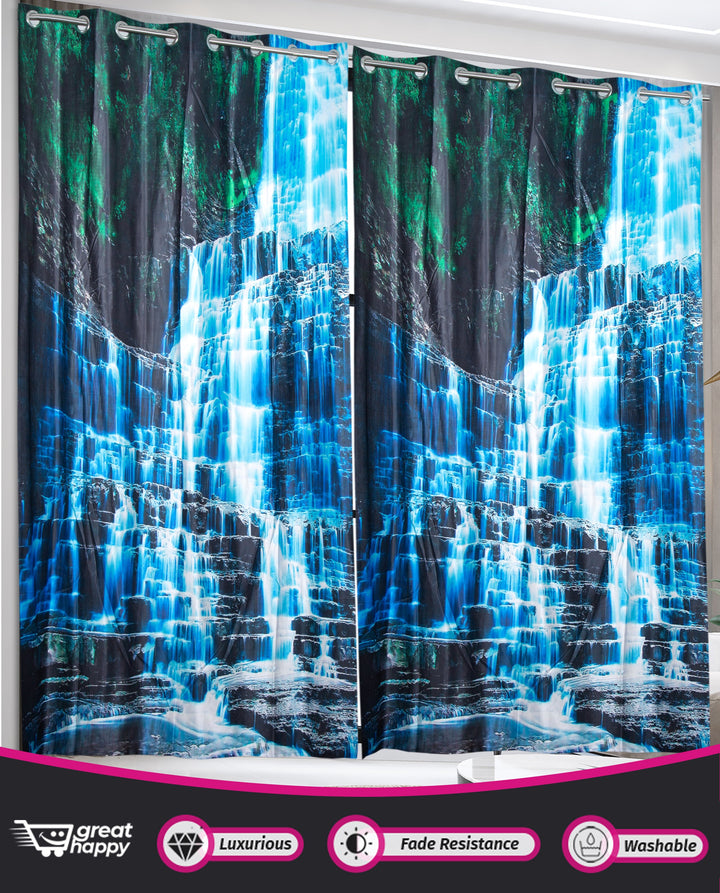 Digital Blackout Curtains - 2PCS Great Happy IN 