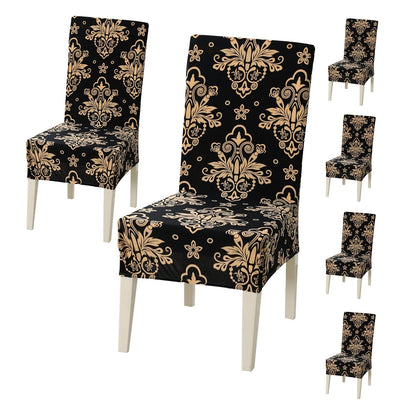 Premium Chair Cover - Stretchable & Elastic Fitted Great Happy IN Cambric Black 2 PCS - ₹799 