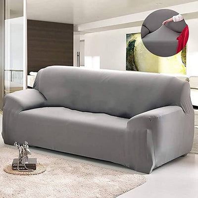Premium Sofa Cover Great Happy IN Single Seater(90-145cm) - ₹1699 Grey 