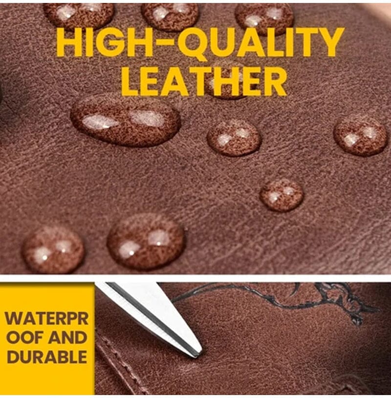 Men's Leather Wallet - RFID Blocking Anti-Theft ( Buy 1 Get 1 Free ) Great Happy IN 