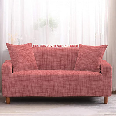 Premium Sofa Cover Great Happy IN Single Seater(90-145cm) - ₹1699 Khadi Pink 