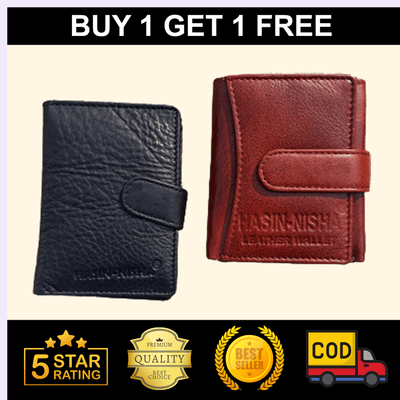 Men's Leather Wallet - RFID Blocking Anti-Theft ( Buy 1 Get 1 Free ) Great Happy IN 