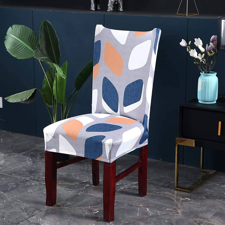 Multi Block Premium Chair Cover - Stretchable & Elastic Fitted Great Happy IN 2 PCS - ₹799 