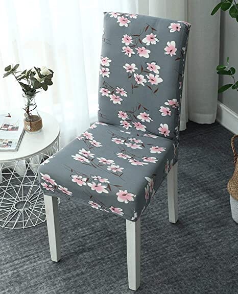 Olive Pink Flower Premium Chair Cover - Stretchable & Elastic Fitted Great Happy IN 2 PCS - ₹799 