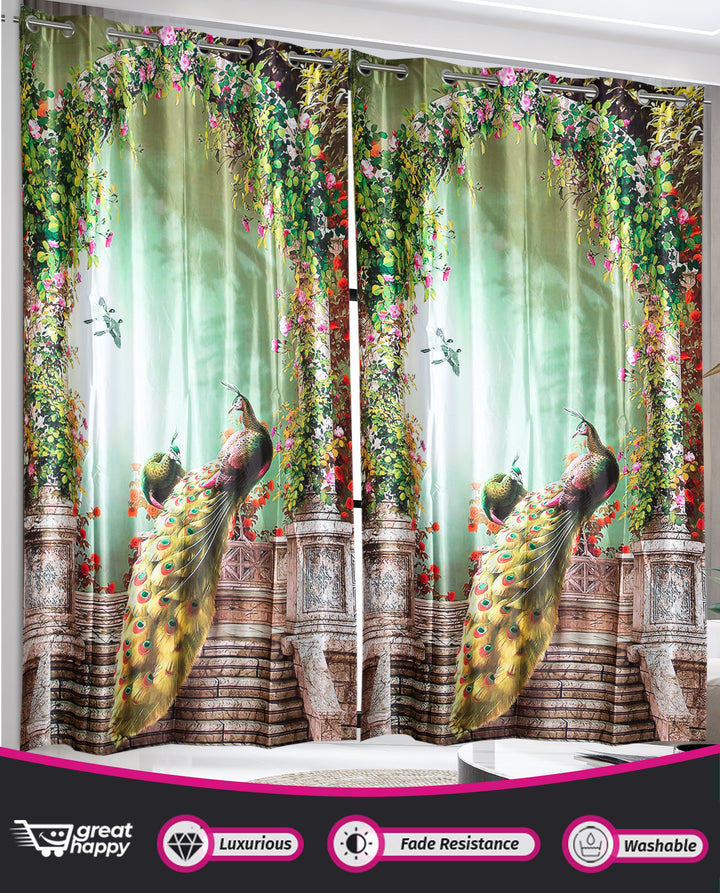 Digital Blackout Curtains - 2PCS Great Happy IN 