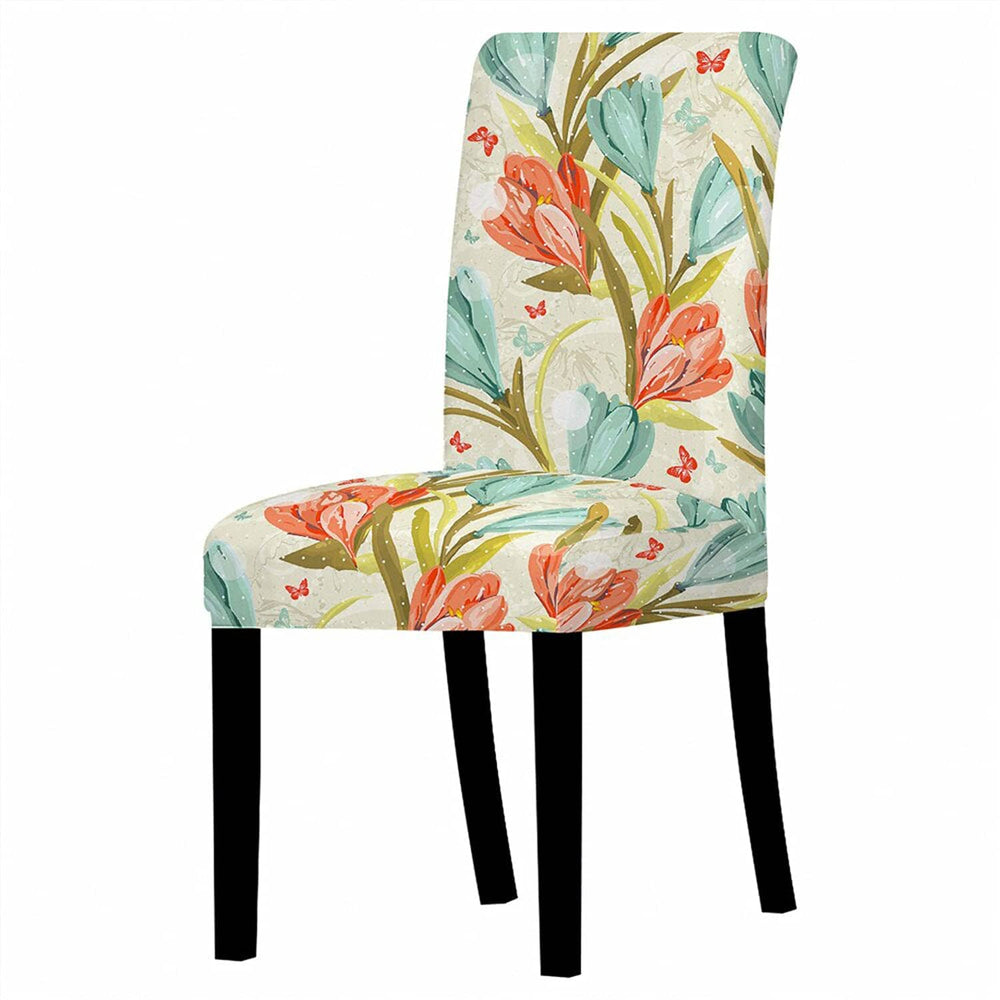 Poppy Premium Chair Cover - Stretchable & Elastic Fitted Great Happy IN 2 PCS - ₹799 