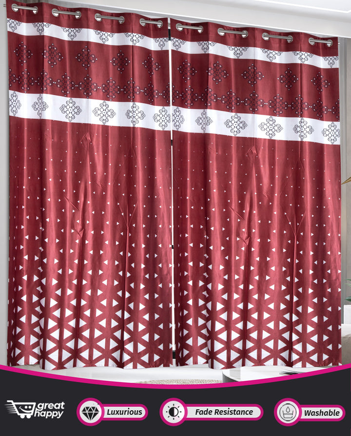 Digital Blackout Curtains - 2PCS Great Happy IN 