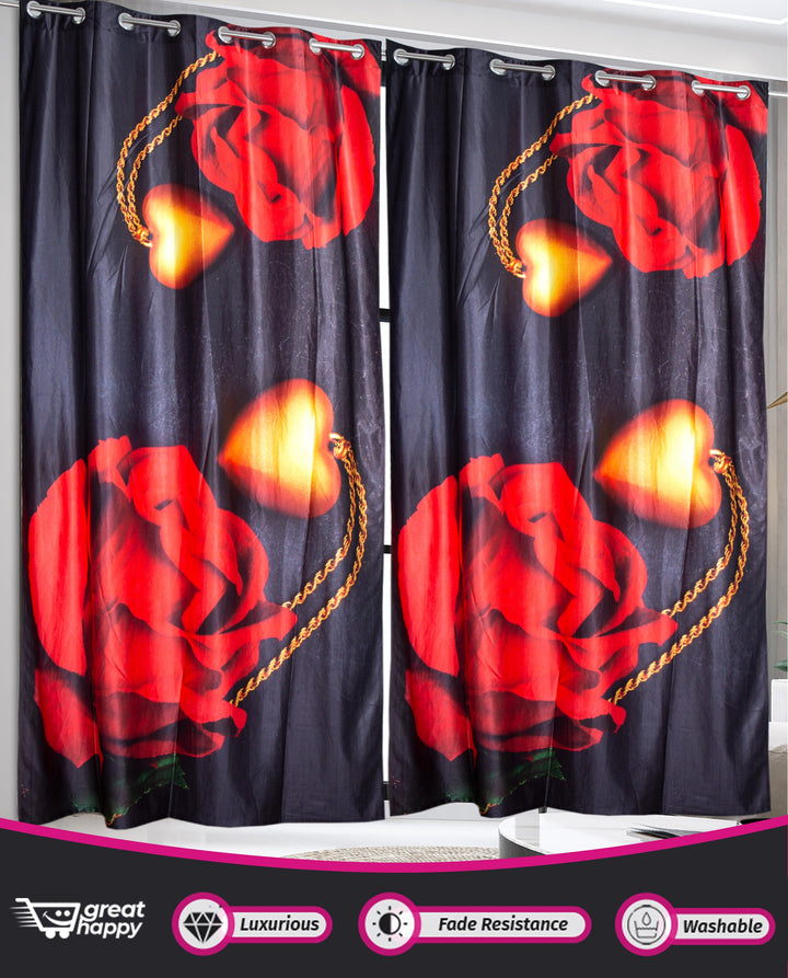 Digital Blackout Curtains - 2PCS Great Happy IN 