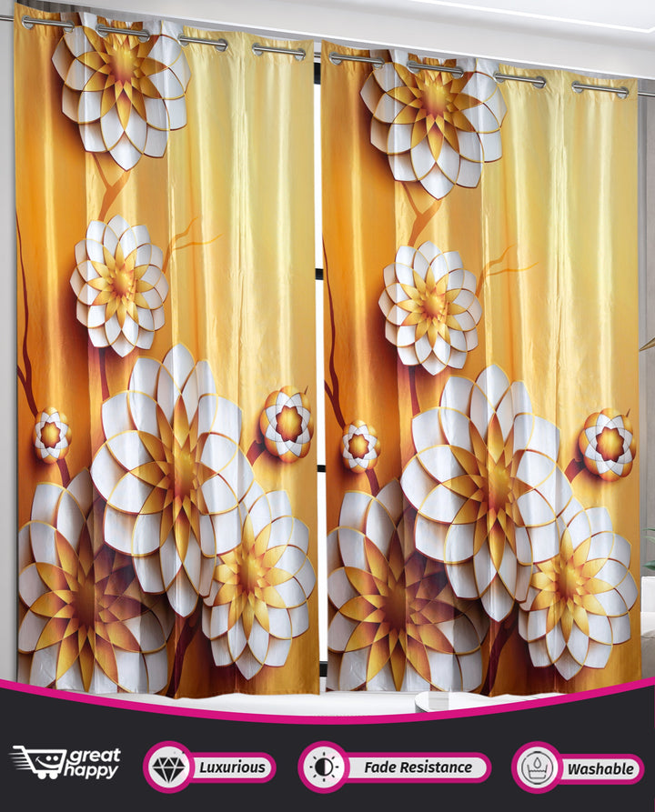 Digital Blackout Curtains - 2PCS Great Happy IN 