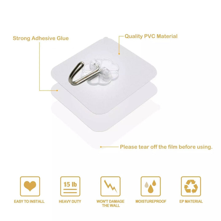 Universal Magic Hooks - High Strength & Waterproof Wall Hooks Great Happy IN 