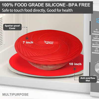 Silicone Microwave Multi-Mat Great Happy IN 